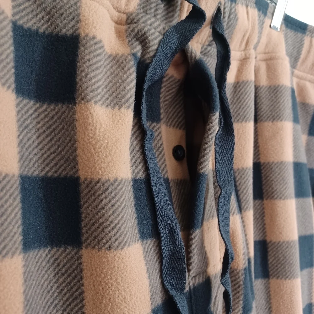GOODFELLOW & CO Mens Tan NWT Sleepwear Plaid Buffalo Check Winter 3X Sweatpants - Picture 11 of 11